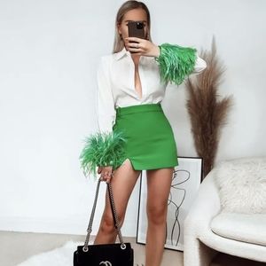 NWT High Street Fashion Feather Blouse Top